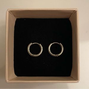 Silver Minimalist Hoops